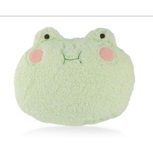 Coussin En Peluche Grenouille Crème/Jaune Clair (Vert Clair), Décoration Créative Pour Bureau, Chaise, Canapé Et Lit, Cadeau D'anniversaire Et De Voyage Doux Et Mignon Pour Enfants - Neuf