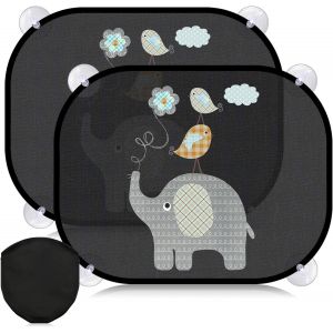 Lbgwp60-Pare-Soleil Voiture Bébé Protection Uv, Pare Soleil Voiture Bébé Latérales 45x35,5cm, Pare-Soleils Fenêtre Auto Pour Enfant Avec Sac, Protection Solaire À 98% Contre Uv -2 Pièces - Neuf