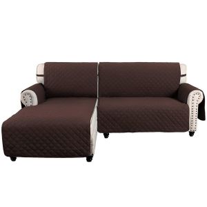 Housse De Canape En L Meille Maison Pour Chiens, Housse En 2 Parties Avec Sangles (Grande, Chocolat) - Neuf