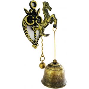NouvelHorizonstore-Carillon &agrave; vent magn&eacute;tique vintage en m&eacute;tal r&eacute;tro/classique pour les magasins, d&eacute;coration de porte murale d'int&eacute;rieur ou d'ext&eacute;rieur (cheval) - Neuf
