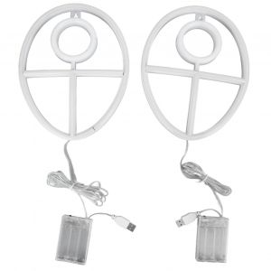 Hjlian Lot De 2 Neons Led Style Punk A Suspendre Au Mur Pour Chambre D'enfant, Decoration De Fete, Cadeau D'anniversaire - Neuf