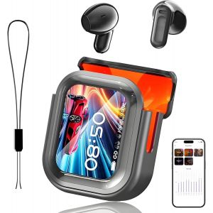 JEXNOVASHOP-couteurs NE20, &Eacute;couteur Traducteur Instantan&eacute; NE20, &Eacute;couteurs Bluetooth 6.0, &Eacute;couteur Traducteur IA et &eacute;cran Tactile LCD, Modes 6 et Langues 135, Casque pour Voyages/Affaires/&eacute;tudes - Neuf