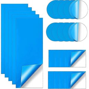 60 pi&egrave;ces pvc patchs de r&eacute;paration auto-adh&eacute;sifs,patch de liner de piscine - Neuf