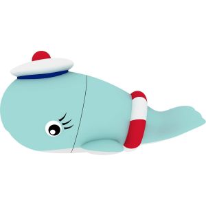 ECMMD16GM337, Cl&eacute; USB 16 Go en forme de baleine, design ludique en caoutchouc souple, vitesse de lecture 15 Mo/s, &eacute;criture 5 Mo/s, r&eacute;sistante aux chocs, bleu - Neuf