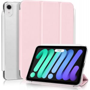 Coque Pour Ipad Mini 7(A17 Pro) 2024/ Mini 6 Modèle 2021 8,3 Pouces, Étui De Protection Léger Coque Arrière En Pc Rigide Translucide Givré Pour Ipad Mini 6ème/7ème Génération, Rose - Neuf