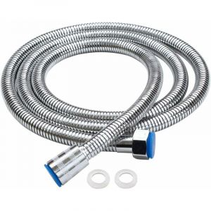 Flexible de douche premium 2M en acier inoxydable, flexible de douche avec joints pour douchette, pommeau de douchette, chrome - Neuf