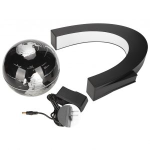 Globe magnetique flottant de 15 cm, carte du monde, boule a levitation, base en forme de C, decoration de bureau, prise 100-240 V US - Neuf