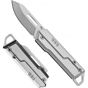 Ytfhg-Couteau De Poche, Acier Inoxydable Couteau Pliant De Pochem, Couteau Porte Clé, Canif De Poche Pliant Pour Le Camping, La Randonnée Et L'extérieur - Neuf