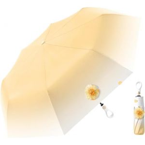 Yemaesre-Parapluie Pliant Automatique Compact/Ouverture Et Fermeture / Poignée Anneau / Couleur Dégradée /De Voyage Protection Pluie Et Protection Uv 99,9% / Portable/Résistant/ Sac À Dos / Femmes Et - Neuf