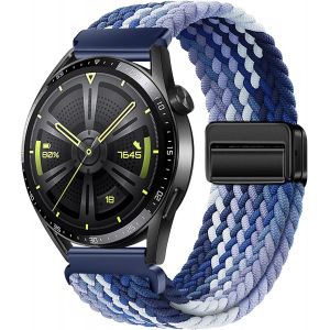 Bnhgo-22mm Nylon Armband Kompatibel Mit Huawei Gt4/Gt3/Gt2 46mm/Garmin Venu 2/3/Vivoactive 4, Sport Uhrenarmband Für Samsung Watch 3 45mm/Gear S3 Damen Herren Elastisches Geflochtenes - Neuf