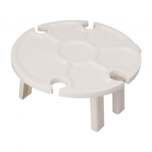 Table De Pique-Nique Portable, Support Pour Verres A Vin, Table Pliante D'exterieur, Table Pliante Pratique En Plastique Pour Fetes En Plein Air, Blanche - Neuf