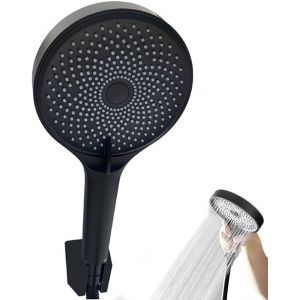 Pommeau Douche Noir,¿Pomme Douche Qualité Supérieure,Haute Pression Shower,Douchette Economie D'eau,Douchettes avec 3 Modes de Jet Haute Pression Douche,Convient pour Salle de Bain,SPA - Neuf