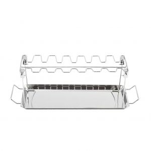 Grille pour cuisses de poulet, plat a rotir, etagere pour ailes de poulet, acier inoxydable Ref. : 6280 - Neuf