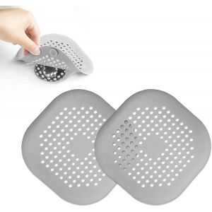 SJZG-Lot De 2 Filtres À Cheveux En Silicone Pour Salle De Bain, Baignoire, Cuisine, Lavabo Et Évier (Gris + Gris) Bn-012-De 14 - Neuf