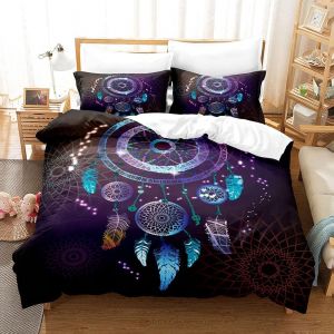 Housse De Couette Ensemble De Literie Th&iquest;&iquest;Me Dreamcatcher Housse De Couette, Respirantes, Infroissables Et Faciles &iquest;&iquest; Nettoyer % Polyester Microfibre (D - Neuf