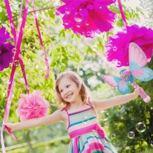 VGEBY machine &agrave; bulles de b&acirc;ton de f&eacute;e Machine &agrave; bulles automatique, &agrave; bulles, Portable et jeux jouet Ailes MY112Y-2 (rose - Neuf