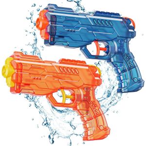 Pistolet A Eau Enfant,2 Pièces Mini Pistolets À Eau,Pistolet À Eau Puissant Pour Enfants,Water Gun,Pistolet À Eau En Plastique Pour Enfants,Pour L'extérieur,Plage,Piscine - Neuf