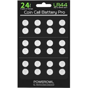 Piles Boutons LR44 AG13 CR44 357 303 A76 Pile alcaline 1,5 V [La Pile est Mise &agrave; Jour et Dure Plus Longtemps] (24 PCS) - Neuf