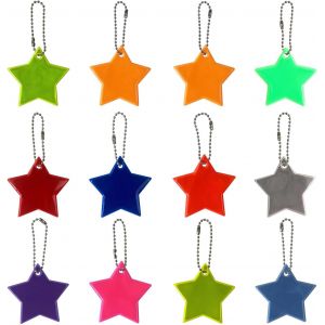 Acdsgd-12 Pi&egrave;ces Pendentif R&eacute;flecteur De S&eacute;curit&eacute;, Porte-Cl&eacute;s R&eacute;flecteur, Pendentif R&eacute;fl&eacute;chissant De Nuit, Pendentif R&eacute;flecteur Pour Cartable Veste Sac &Agrave; Dos V&eacute;lo Marche Poussette - Neuf