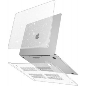 Coque pour MacBook Air 13 Pouces 2020 2019 2018, MacBook Air M1 Coque A2337 A2179 A1932, Housse &Eacute;tui de Protection en Plastique pour Mac Booking Air 13, Paillette Cristal - Neuf