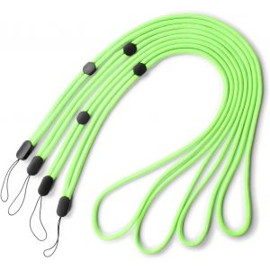 Kal-Cordon De Cou/Lanière/Lanyard, Robuste Et Réglable, 4 Pcs. Vert Fluo - Neuf