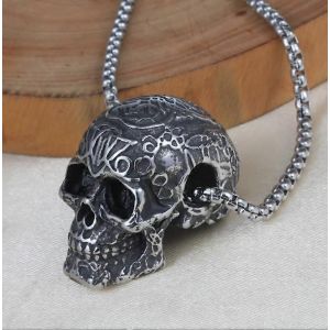 Hipster Domineering Homme S Collier Européen Et Américain Tendance Nouveau Punk Rock Rétro Démon Crâne Pendentif - Neuf