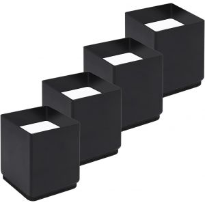 Rehausseur Pieds De Lit Lot De 4 Acier Carbone,Risers De Meubles Ajoutent Hauteur De 5cm,Supportent 10000 Lbs,Rehausseurs De Table,Chaise Ou Canapé,Gain D`Espace Pour Bureau Et Bedding.[E62] - Neuf