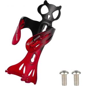 Kal-Porte-Bouteille Pour Vélo - Léger - En Plastique Léger Et Résistant - Avec 2 Vis Incluses - Rouge - Neuf
