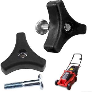 2 pcs Poignée de Tondeuse,Vis de Poignée Triangulaire pour Tondeuse à Gazon,Boulon de Poignée de Tondeuse à Gazon,Tondeuse à Gazon Accessoires,Boulon pour Tondeuse à Gazon - Neuf