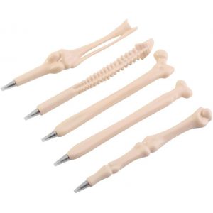 5 Pcs Os Stylos, Creative Nouveaut&eacute; Os Forme Stylos &Agrave; Bille Doigt Stylo Squelette Stylo &Agrave; Bille pour Halloween Artiste Doctot Infirmi&egrave;re - Neuf