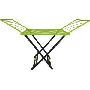 KGABERY-Giostyle Étendoir À Linge Giosy|Vert Et Anthracite|Pliable|Fabriqué En Italie|Idéal Pour La Maison Et L'Extérieur|Fabriqué En Pp|Ligne Love - Neuf