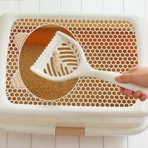 Hjlian Pelle A Sable Verticale En Plastique Pour Chat Et Animal De Compagnie, Outil De Nettoyage Pour Litiere (Blanc Lait) - Neuf