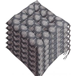 Lot De 6 Coussins De Chaise 40 X 40 Cm, Coussin Décoratif, Coussin De Chaise, Coussin De Jardin, 12 Coutures, Motifs Différents, Polyester (K) - Neuf
