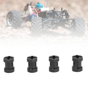 Entretoises hexagonales de roue RC, 4 pièces, Extensions de moyeu universelles de voiture télécommandées de 12mm, longueur de 17mm, noires - Neuf