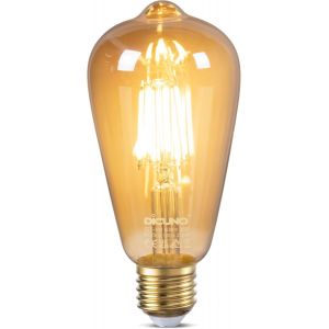 Ampoule Edison Vintage E27 6w, Ampoule Edison Led Décorative Équivalent 60w, Blanc Chaud 2200k, Verre Ambré, Non Dimmable, Lampe À Filament Led E27 Pour Restaurant, Café, Bar, 4 Pièces - Neuf