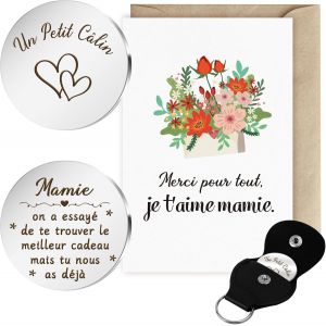Kal-Cadeau Mamie Original Cadeau Fete Des Grand Mere Cadeau Grand Mere, Câlin Porte-Bonheur Carte Cadeau Pour Mamie Cadeaux Pour Grand Meres Cadeau Grand Mère Cadeau Anniversaire Retraite Noel - Neuf
