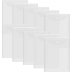 Sjzg-Lot De 10 Grandes Pochettes De Rangement Refermables En Plastique Transparent Pour Matrices De Découpe, Pochoirs, Albums, Timbres, Travaux Manuels, Scrapbooking, Cartes En Papier - Neuf