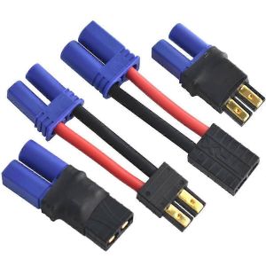 Adaptateur de connecteur de batterie LiPo RC EC5 m&acirc;le femelle sur chargeur ESC - Neuf