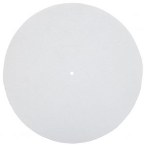Tapis d'enregistrement anti-vibration 12"" pour tourne-disque vinyle (blanc) - Neuf