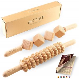 Sjzg-&reg; Kit De 2 Rouleau De Massage Pour Maderotherapie Professionnelle. Masseur Anti Cellulite Maderotherapie Kit Complet Cellulite Rouleau Appareil Palper Rouler Kit De Massage Bois Corps - Neuf