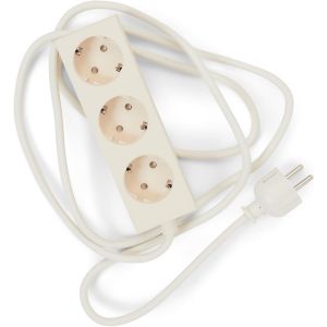 Power Bar 5 M Power Strip With Magnetic Bottom (Beige) - Practical And Stylish 3 Magnetic Sockets - Triple Magnetic Socket - Power Strip 3-Way - Neuf