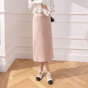 Jupe Femme Printemps Et Été Jupe Une Étape Tube Droit Longueur Moyenne Jupe Plissée Irrégulière Ligne A - Neuf