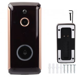 Sonnette video Wi-Fi HD 1080p, interphone intelligent avec controle par telephone PIR (sans sonnette) - Neuf