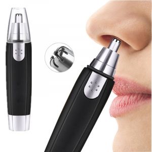 Tondeuse nez/oreilles, épilateur de poils de nez, étanche, à piles, indolore, tondeuse à sourcils rotative avec tête de coupe rotative - Neuf