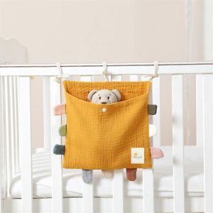 Organisateur latéral de lit pour bébé Sac de rangement pour lit en coton D - Neuf