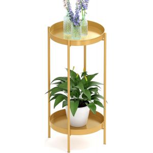 Nouvelhorizonstore-Ovicar Support Pour Plantes D'int&eacute;rieur Et D'ext&eacute;rieur &iquest; Support De Pot De Fleurs En M&eacute;tal &Agrave; 2 Niveaux Pour La Maison, Le Jardin, La Terrasse, La Salle De Bain, Le Bureau, Le Salon - Neuf