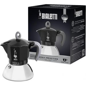 KALANKA-- Moka Induction, Cafeti&egrave;re Moka, Convient &agrave; Tous Les Types de Plaques de Cuisson, 2 Tasses d'Espresso (90 Ml), Noir - Neuf