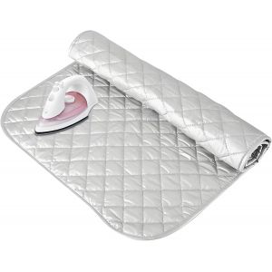 MEVRONISSHOP-Tapis &agrave; Repasser Portable, Petite Planche &agrave; Repasser 48 x 85 cm, Tapis de Repassage Pliable, Coussin Pliable pour Repassage &agrave; la Vapeur sur Table &iquest; - Neuf