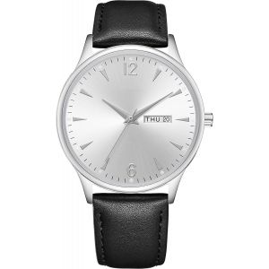 Eryi-Montre Homme Bracelet Cuir: Etanche Simple Montres Masculin Analogique Quartz Date Montre Pour Homme - Neuf
