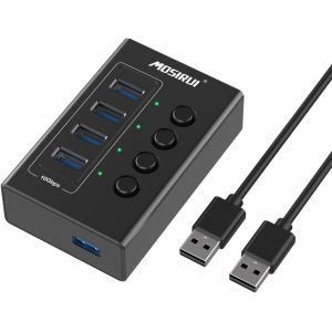 NAERYUT-Usb 3.2 Hub 10Gbps,4 Ports Usb C 3.1/3.2 Gen 2 Hub Adaptateur Multiport Avec 4×Port Usb 3.2,Aluminium Multi Usb Splitter For Laptops,Pcs,Macbooks,Printers,Keyboards Etc - Neuf